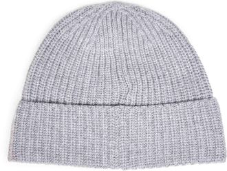 Stone Island Mens Beanie Rws Geelong Melange Grey Virgin Wool Hat