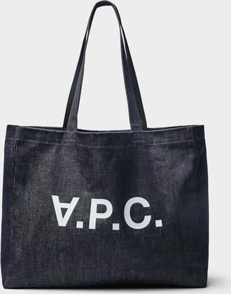 A.P.C. Mens Daniela indigo denim tote bag