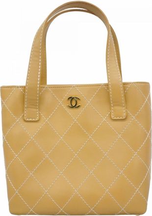 Chanel Beige Leather Tote Bag (Pre-Owned)