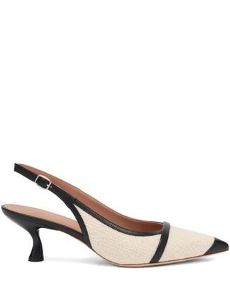 Malone Souliers 45mm Jama boucle slingback pumps - White