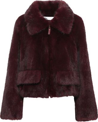 Bully Bordeaux Faux Fur Jacket