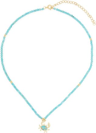 Eshvi Collana con ciondolo granchio - Blu