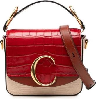 Chlo&eacute; Pre-owned Satchel Bag - Dames - Vintage Schoudertas - Rood - ONE Size - Leer - Vintage