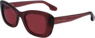 Victoria Beckham Gray Acetate Womens Sunglasses