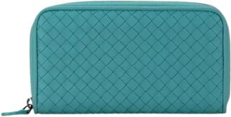 Bottega Veneta Pre-owned Vintage Portemonnee - Dames - Vintage Accessoires - Groen - ONE Size - Leer - Vintage