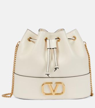 Valentino Garavani VLogo Signature Small leather bucket bag