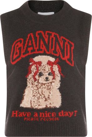 Ganni Sweaters Black Sand-Donna