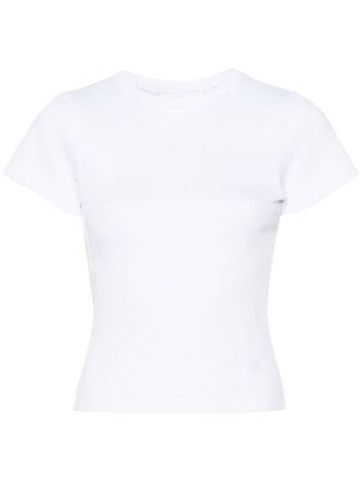 Axel Arigato cut-out ribbed T-shirt - women - Cotton/Elastane - L - White