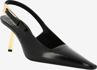 Saint Laurent Slingback-Pumps aus Leder Lee 75