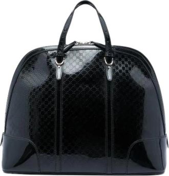 Gucci Pre-owned Patent Leather Tote - Dames - Vintage Handtas - Zwart - ONE Size - Leer - Vintage