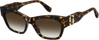 Marc Jacobs Stijlvolle zonnebril met kleurrijke glazen - Dames - Zonnebrillen - Bruin - 54 MM - Accessoires
