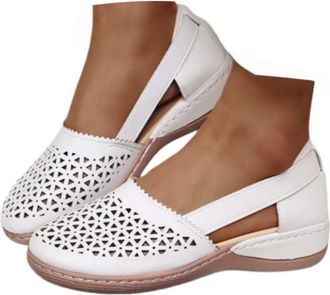 Generic Closed Toe Sandals for Women Espadrilles Women Orthopedic Shoes Wide Fit Fisherman Wedge Sandals Hollow Out Shoes Wide Fit Slides Arch Support Summer 