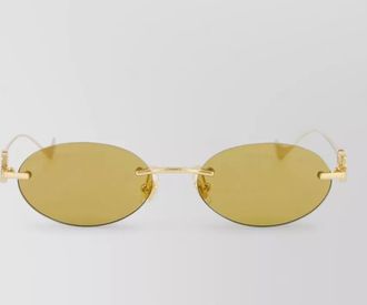 Valentino Garavani sunglasses oval lenses gold tone frame