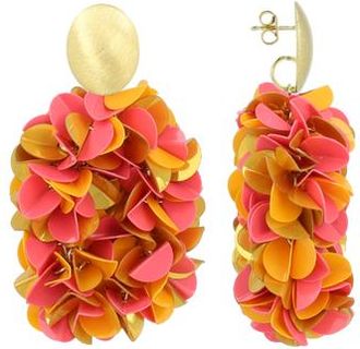 Lott. Gioielli Sequin Flower Creole Statement Earrings in Sunset Mix at Nordstrom
