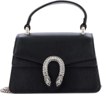 Gucci Dionysus Top Handle Bag Leather with Crystals Mini satchel - Zwart
