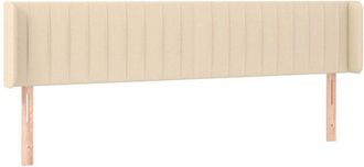 vidaXL Cabecero Con Led De Tela Crema 203x16x78/88 Cm Vidaxl