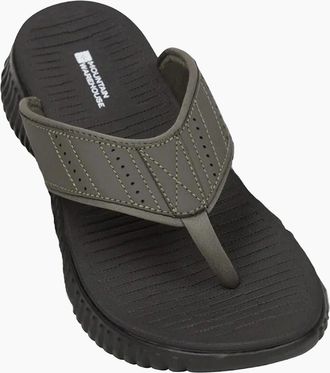 Mountain Warehouse Mens Mountain Warehouse Mens Rest Comfort Flip Flops - Green - Size: 10