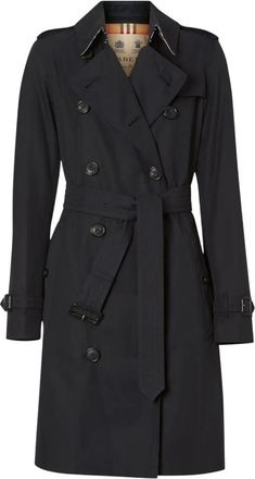 Burberry Kensington Heritage Double-Breasted Cotton Trench Coat, Brand Size 2 (US Size 0)