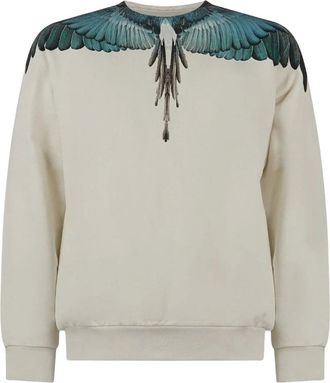 Marcelo Burlon Felpa girocollo - - Sweatshirts & Hoodies - Uomo - Beige - L