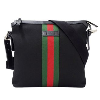 Gucci Black Nylon Handbag Shoulder Bag (Pre-Owned)