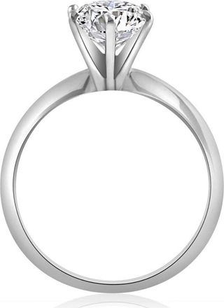 Pompeii3 2CT Platinum Oval Diamond 6-Prong Solitaire Engagement Ring Lab Grown