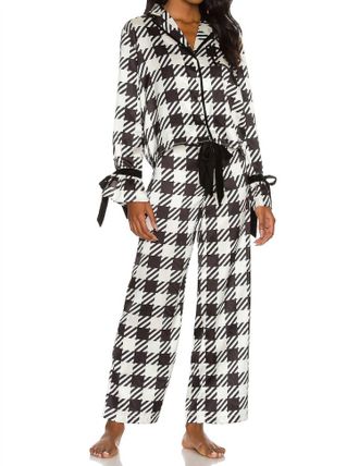Beach Riot Lee Ann & Brook Set In Houndstooth