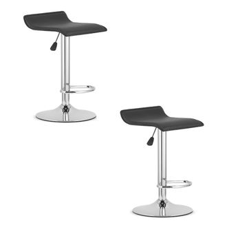 OEM Taburete Fort - Ecopiel Negro / Base Cromada X 2