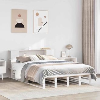 Berkfield Home Bookcase Bed without Mattress White 160x200 cm Solid Wood