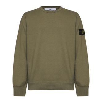 Stone Island Truien - Heren - Sweatshirts - Groen - M - Katoen - Hoodies & sweatvesten