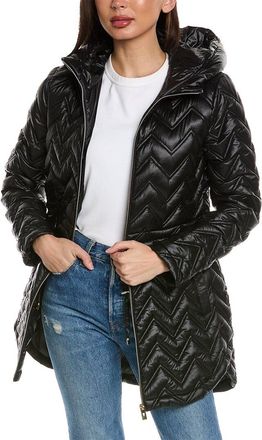 Via Spiga Chevron Quilted Coat