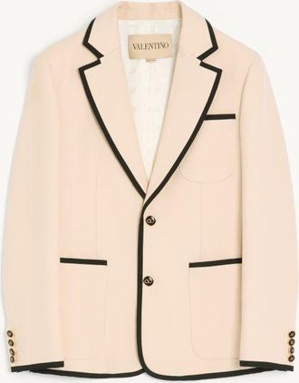 Valentino Valentino Single-Breasted Wool Gabardine Jacket