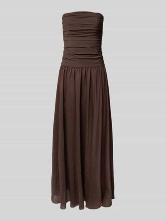 Jake*s Maxikleid im Off-Shoulder-Look in Dunkelbraun, Gr&ouml;&szlig;e 32
