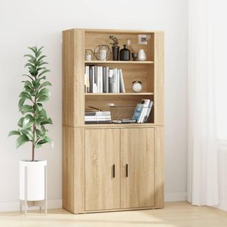 Berkfield Home Highboard Sonoma Oak Engineered Wood in Brown