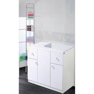 Savini Copricolonna Bianco Con Cassetti
