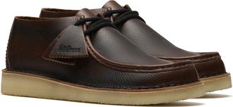Clarks Desert Nomad Leather Mens Dark Tan Shoes - UK 11