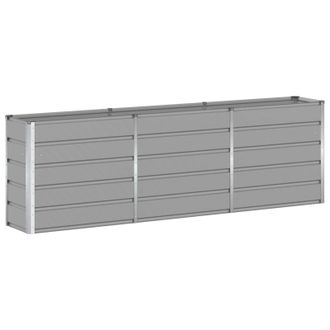 vidaXL Jardinera Gris Claro 240 X 40 X 75 Cm Acero Vidaxl