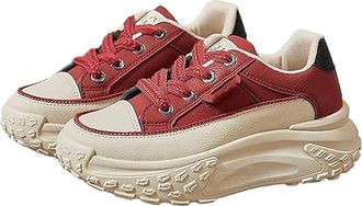 Generic Orthopedic Heightening Shoes,.Thick-Soled Casual Walking Sneakers,Lightweight & Comfortable Loafers (Red,2.5)