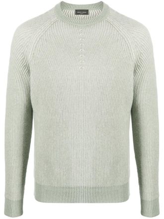 Roberto Collina ribbed knit crew-neck jumper - Green