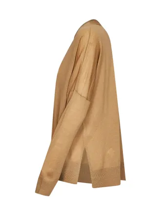 Blanca Vita Lightweight Wool Cardigan - Beige