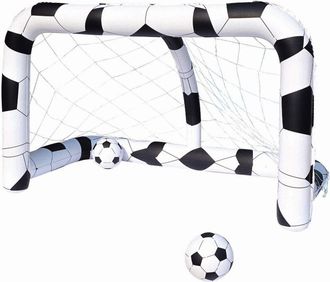 Bestway Juego De Porter&iacute;as Inflable Y 2 Balones De F&uacute;tbol, Jard&iacute;n, Piscina Para Ni&ntilde;os 52058 Bestway