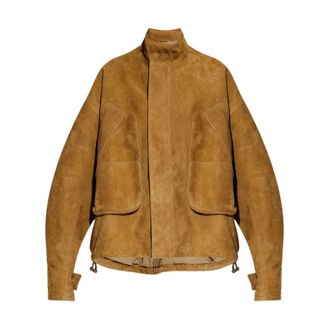 The Attico Leather Jackets, female, Beige, 2XS, Bomber Jacket