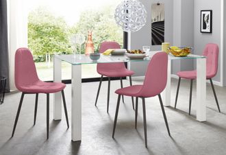 Inosign Essgruppe Set, 5 Stk. tlg. mit Glastisch, Breite 160 cm