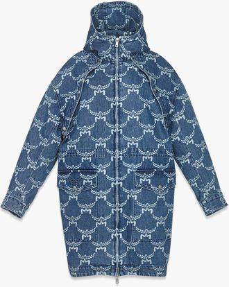 MCM Lauretos Monogram 2-in-1 Denim Parka