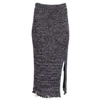 Diane Von F&uuml;rstenberg Diane Von Furstenberg Knitted Midi Skirt in Black and White Cotton