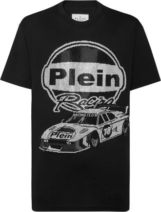 Philipp Plein T-Shirt Ronde Hals Racing - Heren - T-shirts - Zwart - 2XL - Katoen - Tops