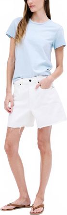 Slvrlake Denim Sienna Relaxed High Rise Cut Off Short In Off White