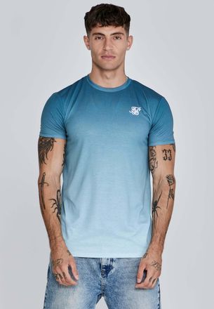 Siksilk T-Shirt SIKSILK Siksilk T-Shirt Fade T-Shirt, Herren, Gr. XL, blau, Obermaterial: 95% Polyester PES. 5% Elasthan EL., Shirts T-Shirt