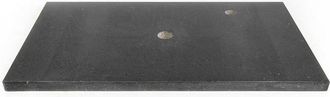Saniclass Noche Wastafelblad - 80x46cm - 1 kraangat - 1 sifonuitsparing - basalt gepolijst