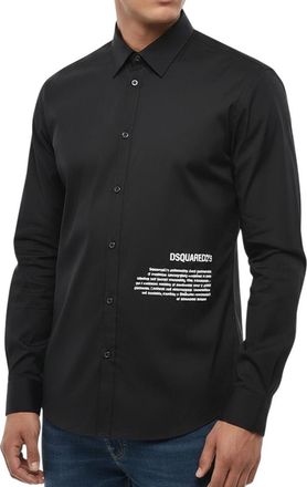 Dsquared2 Black Slim Logo Shirt