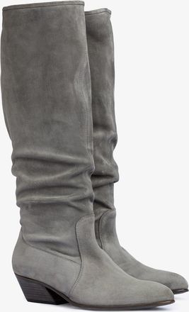 Pedro Garcia Grey suede flat boot| Helle | Fall winter 26 |